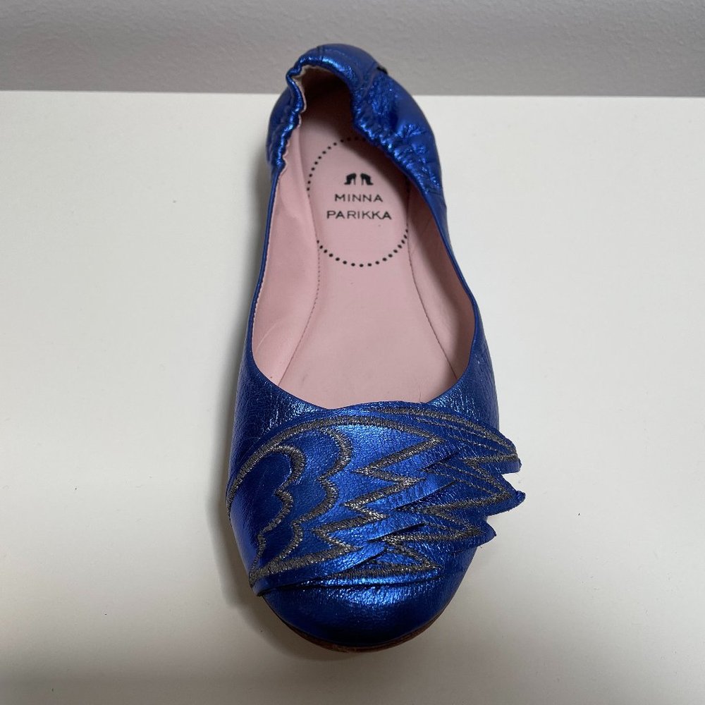 Metallic Blue Flats - Size 36